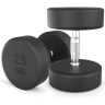Гантель круглая UNIX FIT PRO обрезиненная 25 кг, 2 шт. DBRND25PBKx2